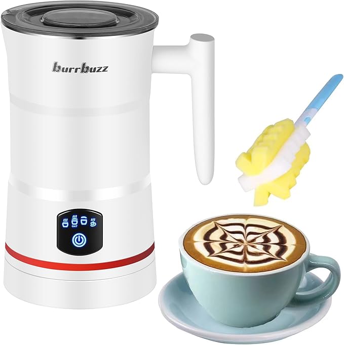 FB2 Pro Milk/Oat Milk Frother Hot Cold, Larger Capacity, Performance foam for Latte & Cappuccino, Makes 8 Drinks, 4-in-1 Milk Foamer, Intelligent Temp & Speed Control Electric Milk Steamer, White