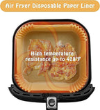 Mini Air Fryer Liners Disposable for Most 2-5 Qt Small Air Fryer, 100Pcs Small Parchment Paper for Baking Square Airfryer Paper Liners for 2-5 Qt