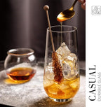 Krosno Tall Water, Juice, Drinking Glasses, Set of 6, 16.2 oz, Splendour Collection, Highball & Tumbler Crystal Glass, Dishwasher Safe, Made in Europe