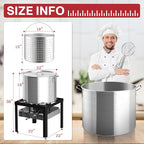 100QT Crawfish Boiler | Seafood Boiling Kit | Dustproof Cover & 16" Skimmer Included | 110,000BTU Propane Jet Burner | 0-20 PSI CSA Certified Regulator | Crab Boil Pot for Outdoor Backyard Cooking