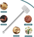 VOCOSTE Meat Tenderizer Mallet, Aluminum Alloy Kitchen Double-sided Square Meat Pounder Flattened, Meat Mallet Hammer, Steak Chicken Beef Tenderizer Tool