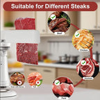 Meat Tenderizer Attachment for Kitchenaid Stand Mixers, 3 Adjustable Thickness Meat Tenderizer Machine, Steak Cuber Processor Accessories for Effortless Meat Preparation, Dishwasher Safe