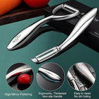 Vegetable Peeler Stainless Steel, Premium Potato Peelers for Kitchen, Veggie Fruit Peeler, Apple Carrot Cucumber Peeler，Ultra Sharp Rotary Blade, Heavy Duty Ergonomic Handle (5-year warranty）