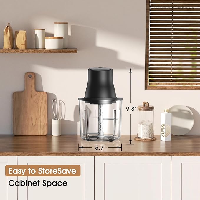 Chicken Shredder, Electric Food Chopper with Meat Grinder & Chicken Breast Shredder Tool with 250W Copper Motor, 1.5L Bowl & Bi-Level Blades Anti-Slip Base for Meat/Fruits/Vegetable/Pet Food