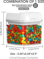 Vtopmart 6 PCS Airtight Food Storage Containers, BPA Free Plastic Snack Containers with Easy Lock Lids, for Kitchen Pantry Organization and Storage, Include 24 Labels, 0.5L