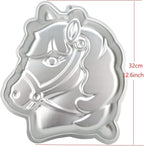 3D Aluminum Cake Mould Horse Shape Cake Pan Decorating Mould Pudding Chocolate Jelly Tins Baking Tool
