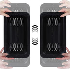 BLUE GINKGO Sink Colander Baskets - (Pack of 2) Wash Vegetables and Fruits, Drain Cooked Pasta and Dry Dishes - Extendable - New Home Kitchen Essentials (2 Black)