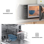 Wheat Straw Bowl 10 OZ - 5 Inch, Unbreakable Small Bowls Set of 8, Dessert Bowl for Kitchen, Camping, Party, Microwave and Dishwasher Safe Mini Bowls for Appetizer, Yogurt (Blue)