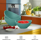 Large Salad Bowls 65 OZ - Wheat Straw Bowl Unbreakable Large Capacity Serving Bowl for Chips, Popcorn, Microwave & Dishwasher Safe Kitchen Bowls for Camping, Party, Big Cereal Bowl (Green)