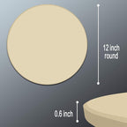 Round Pizza Stone, Heavy Duty Cordierite Pizza Grilling Stone, Baking Stone, Pizza Pan, Perfect for Oven, BBQ and Grill, Thermal Shock Resistant, Durable and Safe, 12 Inch Round, 4.6Lbs