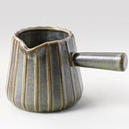 Espresso Cups Ceramic, 200ML Espresso Measuring Cup with Spout, Expresso Shots Cups with Handle, Espresso Accessories, Dark Green