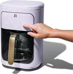 Beautiful Coffee Maker, 14-Cup, Touch-Activated Display, Programmable, Automatic Shut-Off, 1200W, Keep Warm, 24h Timer (Lavender)
