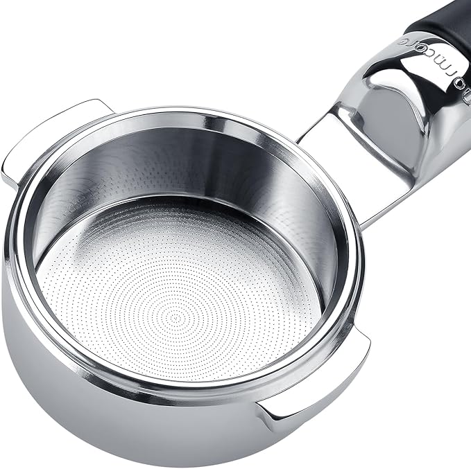 Normcore All-Stainless Unibody Bottomless Portafilter - Integrated High Extraction Basket - E61 Naked Portafilter Fits ECM, Rocket, Lelit, Sanremo, Synesso - Anodized Aluminum Handle, 18-22g