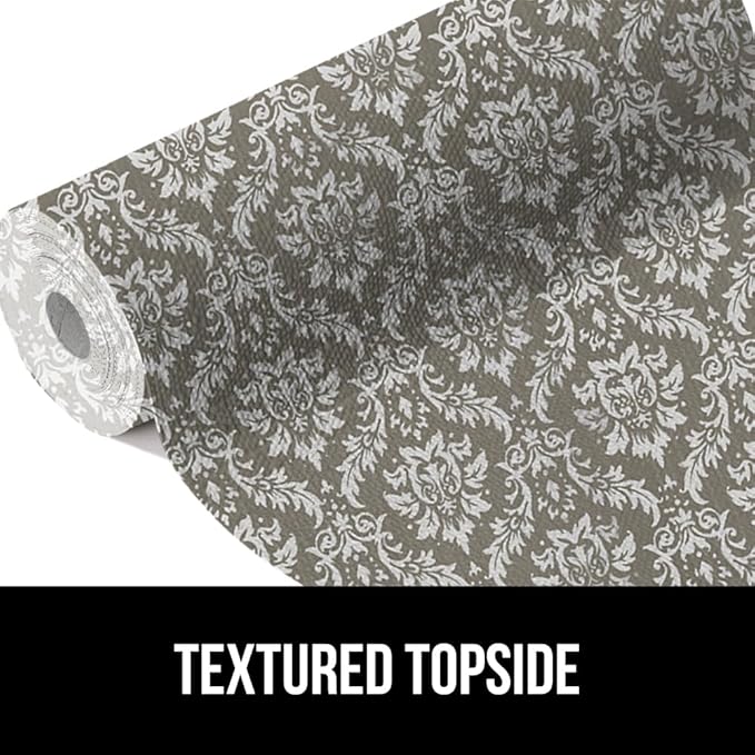 GORILLA GRIP DripGuard Drawer and Shelf Liner for Cabinet, Slip Resistant Non Adhesive Protection for Kitchen, BPA Free Smooth Surface Plastic Liners for Cabinets, Drawers, 17.5x240 Inch, Beige Cream