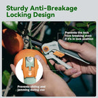 PrunePro Garden Scissors Pruning Shears Sharp Stainless Steel Non-Stick Teflon Coating Blade for Precise Cuts Garden Snip Bonsai Clippers for Plants Rose Flower 2 Pack