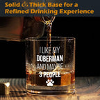 kunlisa Doberman Gifts Whiskey Glasses, Doberman Gifts for Women, Dog Dad Mom Lovers Owners Gift, 10 oz Drinking Rocks Glasses for Women Men Whisky Cocktail Scotch Bourbon Liquor