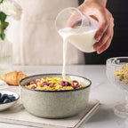 AmorArc Cereal Bowls Set of 6 for Kitchen, 26oz Stoneware Soup Bowls Set for Cereal Soup, Modern Kitchen Bowls for Meal, Dishwasher &Microwave Safe, Reactive Glaze