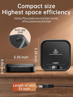 Mug Warmer - 40W Coffee Cup Warmer for Desk with Auto Shut Off, Smart Electric Candle Warmer with 4 Temp & Time Settings, Coffee Gifts for Beverage, Tea, Water, Milk in Home & Office (Black)