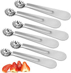 6 Pcs Tomato Stem Corer Strawberry Pitter Baller Practical Stainless Steel Huller Kitchen Tool Fruit Vegetable Stem Remover