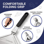 12" Pizza Making Kit (Set of 2) - 12" Pizza Cutter Rocker Knife with Blade Cover + 9.5" Stainless Steel Pizza Peel with Folding Handle- Ultimate Pizza Oven Accessories