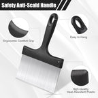 Grill Scraper, Griddle Scraper, Food Scraper with Handle for Blackstone Grill Accessories,Outdoor Barbecue Tools,Stainless Steel Scraper for Blackstone, Flat Top Grill Cleaning, Easy to Remove Stain
