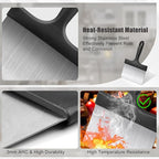 Grill Scraper, Griddle Scraper, Food Scraper with Handle for Blackstone Grill Accessories,Outdoor Barbecue Tools,Stainless Steel Scraper for Blackstone, Flat Top Grill Cleaning, Easy to Remove Stain