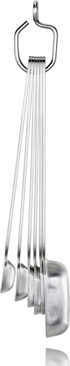 New Star Foodservice 43136 Stainless Steel 18/8 Measuring Spoons (Set of 6), Silver