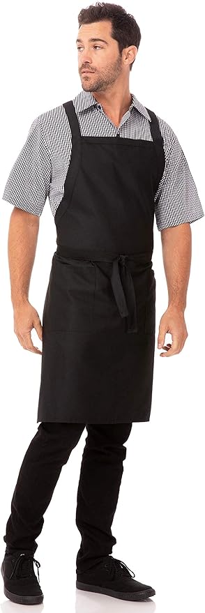 Chef Works Unisex Cross-Back Bib Apron