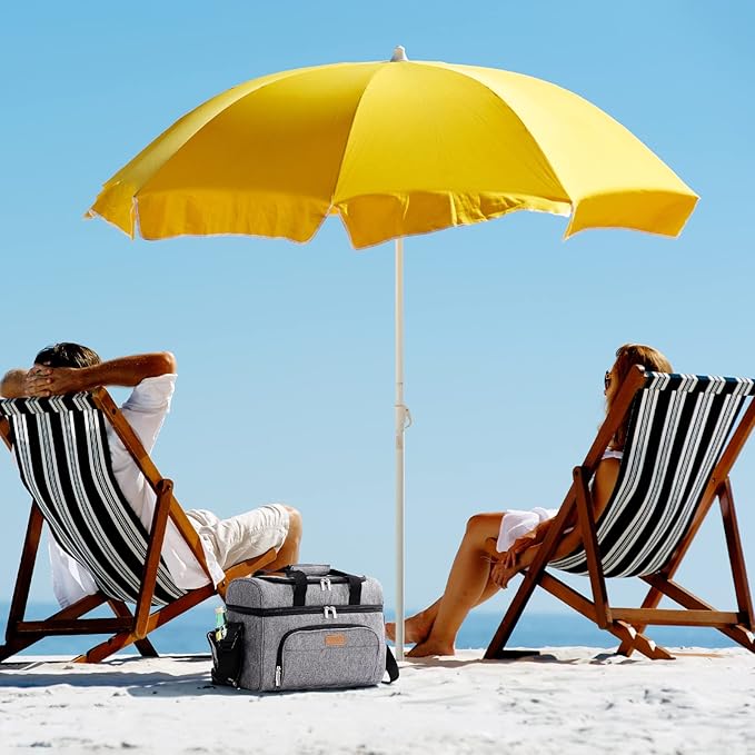 Lifewit Insulated Cooler Bag, 32/48 Can Large Leakproof Beach Cooler, Lightweight Portable Double Layer Soft-Sided Travel Ice Chest for Camping, Kayaking, Road Trips, Grocery Shopping