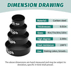 Cake Pan Set for Baking, Non-Stick Springform Pans Set of 4 (4, 7, 9 10 inch), Round Cake Pans,Cheesecake Pan, Leak-Proof Cake Pans with Removable Bottom-Black