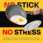 Guy Fieri's Flavortown 15-Piece Ceramic Cookware Set, Nonstick Pots and Pans for Cooking, Easy-Clean Kitchen Cookware, Made without PFAS PTFE PFOA, Induction Compatible, Oven & Dishwasher Safe, Red