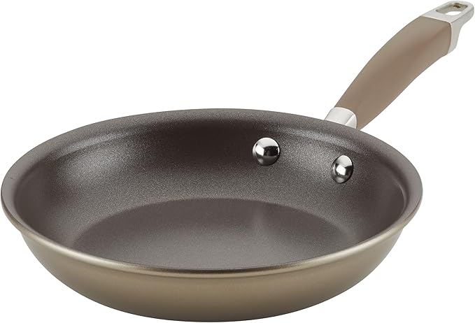 Anolon Advanced Home Hard Anodized Nonstick Frying Pan, 8.5 Inch – Small Non Stick Egg Pan, Durable Nonstick Skillet - Bronze