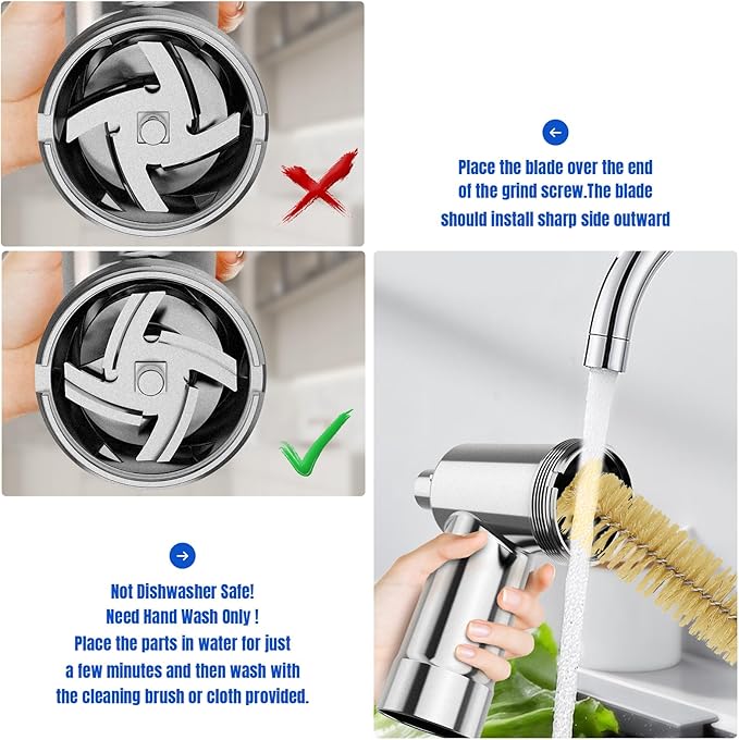 Stainless Steel Meat Grinder Attachments for Mixers, Meat Grinder, Sausage Stuffer, Perfect Grinder Attachment, Dishwasher Safe