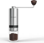 Coffee Grinder Manual Capacity 32g - Stainless Steel Conical Burr Coffee Grinder Hand, Manual Coffee Grinder Espresso with Adjustable Settings, Portable Coffee Bean Grinder for French Press