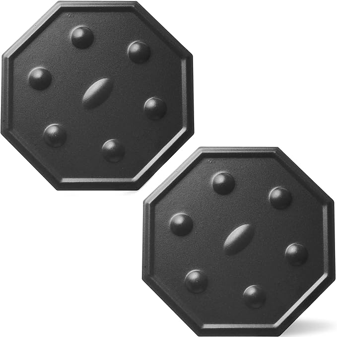 SimmerMat Heat Diffuser - Flame Diffuser Stove Cover Ring - Fire Diffuser for Any Type of Electric or Gas Stove - Dishwasher Safe Stove Top Cover - Steel Plates for Simmering and Slow Cooking - 2 Pack