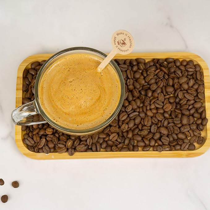 Coffee Stir Sticks 100-Pack (5.9”) – Premium Eco-Friendly, Compostable & Disposable Wooden Stirrers with Round Ends for Hot & Iced Coffee, Tea, Bars, Cafés & Offices