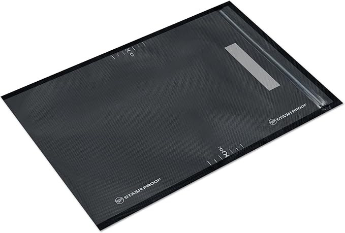 Resealable Zipper Vacuum Seal Bags 11" x 16" (50 Count) 5.5 Mil (Black and Clear) - BPA Free Commerical Grade Food Saver for Storage, Sous Vide, and Meal Prep Sealer Bag