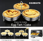 Stainless Steel Egg Poacher, Perfect Poached Egg Maker, Round Egg Cooker Rings For Breakfast Cooking Tool 3 Poached Egg Cups