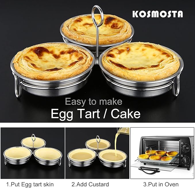 Stainless Steel Egg Poacher, Perfect Poached Egg Maker, Round Egg Cooker Rings For Breakfast Cooking Tool 3 Poached Egg Cups