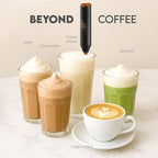 Zulay Kitchen FrothMate Powerful Milk Frother Portable & Compact Handheld Foam Maker Lattes, Cappuccinos (Black with Copper, Froth Mate)