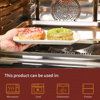 Small Rectangle Plates Set of 6, White Serving Platters 9 inch, Ceramic Sushi Plates, Serving Plate for Appetizer, Dessert, Party, Microwave Safe