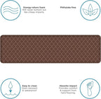 NewLife by GelPro Anti-Fatigue Designer Comfort Kitchen Floor Mat, 20x72" , Trellis Walnut Stain Resistant Surface with 3/4” Thick Ergo-foam Core for Health and Wellness