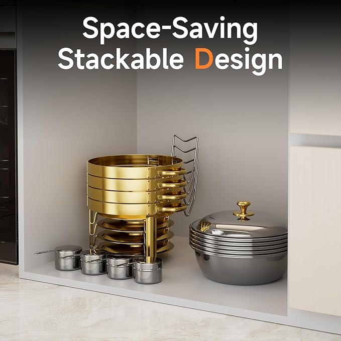 Chafing Dishes for Buffet, 4 Pack 5QT Round Stainless Steel Chafing Dish Set for Home Parties, Christmas Gatherings, Catering Events Complete Buffet Warmer Set (Golden 4)