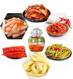 Glass Jar with Lid Pickle Jar, 1.5L Wide Mouth Fermentation Jar Crock for Pickles Kimchi, Sauerkraut, Kombuch Vegetables Paocai Jar Pot, Thickning