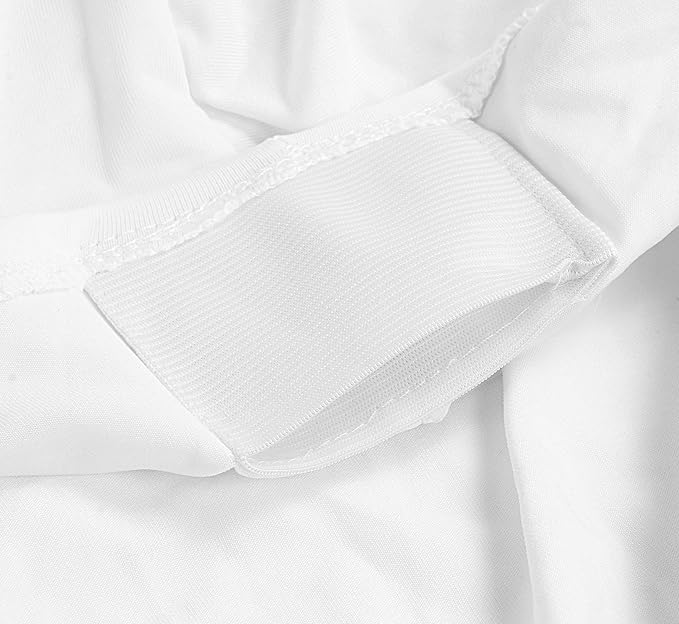 Utopia Kitchen 4FT Spandex Tablecloth [1 Pack, White] 200 GSM Stretch, Fitted, Washable and Wrinkle Resistant Table Cloth Rectangle Cover for Trade Shows, Wedding, Parties [48Lx30Wx30H Inch]