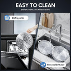 5-Tier Stainless Steel Steamer Meat Vegetable Cooking Kitchen Steamer Cooker Multi-Layer Food Cookware with Handle for Gas Electric Stove Dumpling Stock Sauce (28cm)