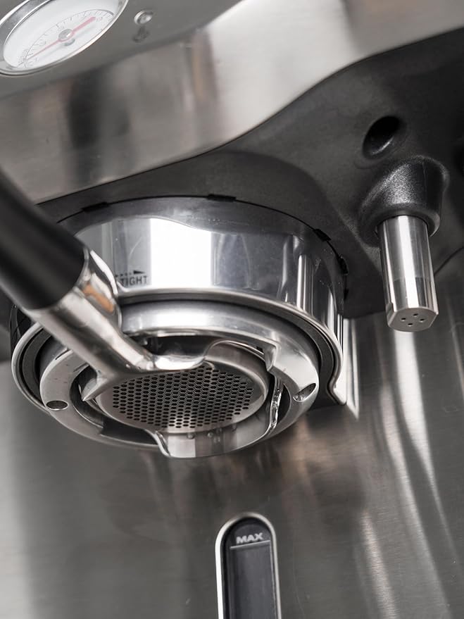 Normcore 58 mm Fit Breville Flat Naked Bottomless Portafilter with 18g Basket, Bottomless Portafilter with Black Anodized Aluminum Fits 58mm Breville Machines