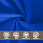 sancua Royal Blue Round Tablecloths 108 Inch, 6 Pack - Circle Fabric Cloth Table Cloths for Wedding Party Banquet Birthday, Washable Polyester Table Cover (Fit 30-72 Inch Tables)