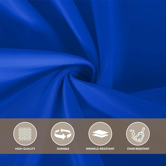 sancua Royal Blue Round Tablecloths 108 Inch, 6 Pack - Circle Fabric Cloth Table Cloths for Wedding Party Banquet Birthday, Washable Polyester Table Cover (Fit 30-72 Inch Tables)