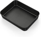 E-far Toaster Oven Baking Pan, 10.4 x 8 Inch Nonstick Stainless Steel Rectangle Cake Pan for Baking Small Brownies Casseroles Lasagna, Stainless Steel Core & Nonstick Coating, Non-toxic & Oven Safe